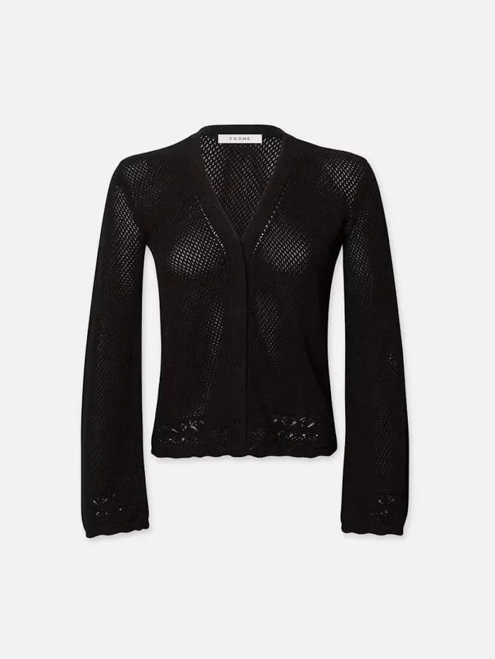 Women FRAME Sweaters Pointelle Cardi