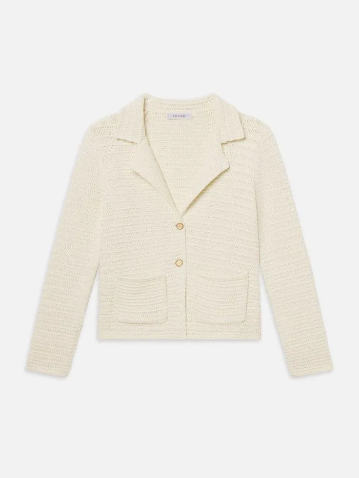 Women FRAME Sweaters The Crochet Blazer