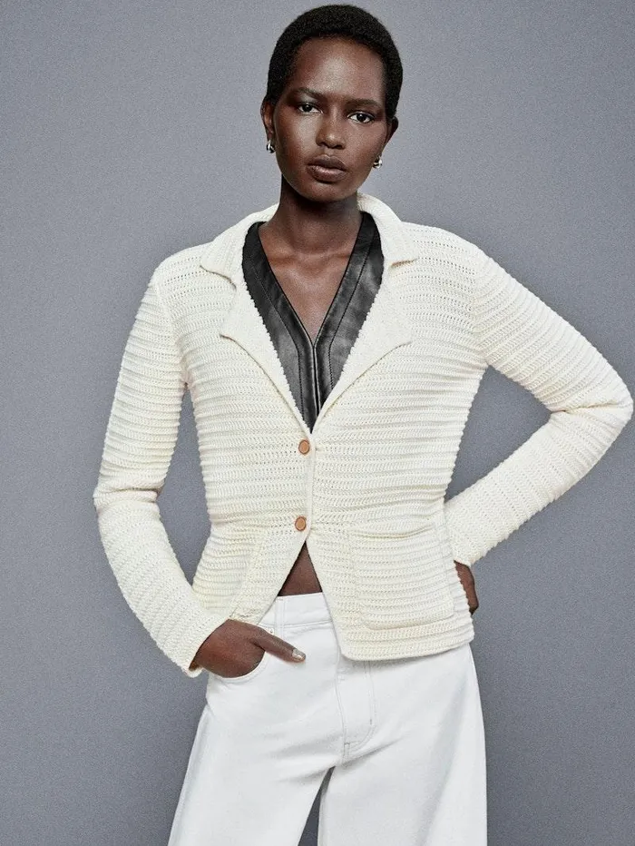 Women FRAME Sweaters The Crochet Blazer Women FRAME Sweaters The Crochet Blazer