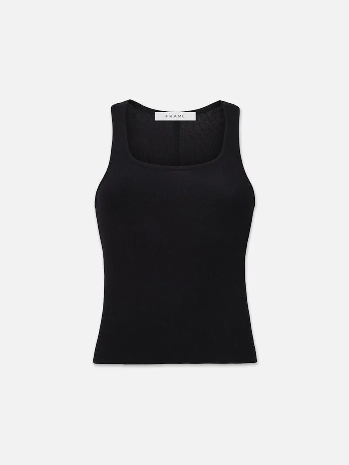 Women FRAME Tanks and Tees Rib Scoop Neck Tank