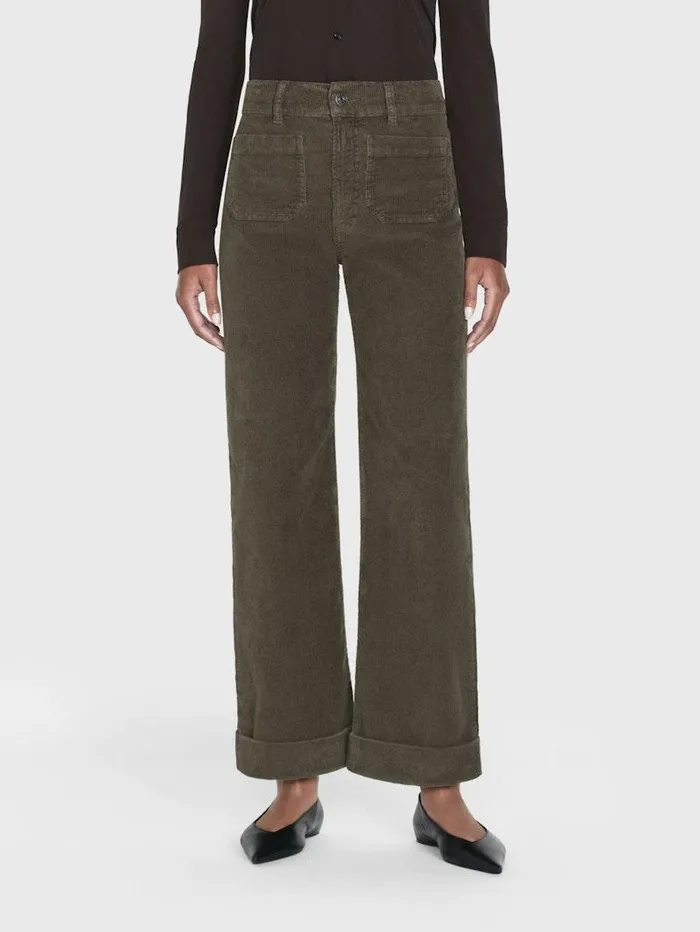 Women FRAME Wide Leg 70039s Cropped Wide Leg Corduroy