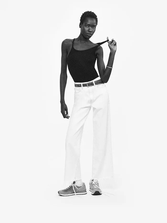Women FRAME Wide Leg Le Jane Wide Crop Raw Fray Women FRAME Wide Leg Le Jane Wide Crop Raw Fray