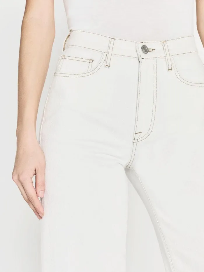 Women FRAME Wide Leg Le Jane Wide Crop Raw Fray Women FRAME Wide Leg Le Jane Wide Crop Raw Fray