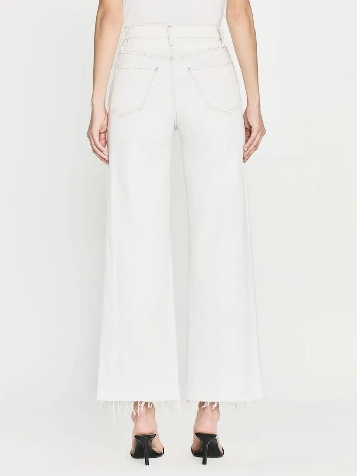Women FRAME Wide Leg Le Jane Wide Crop Raw Fray Women FRAME Wide Leg Le Jane Wide Crop Raw Fray