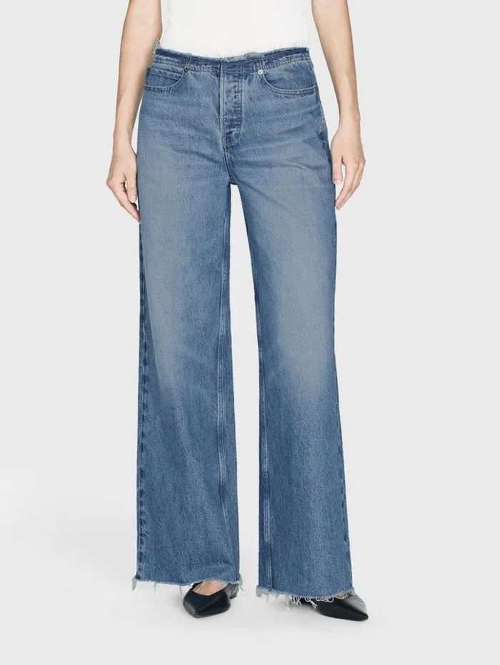Women FRAME Wide Leg Le Low Baggy Wide Leg Cut Off