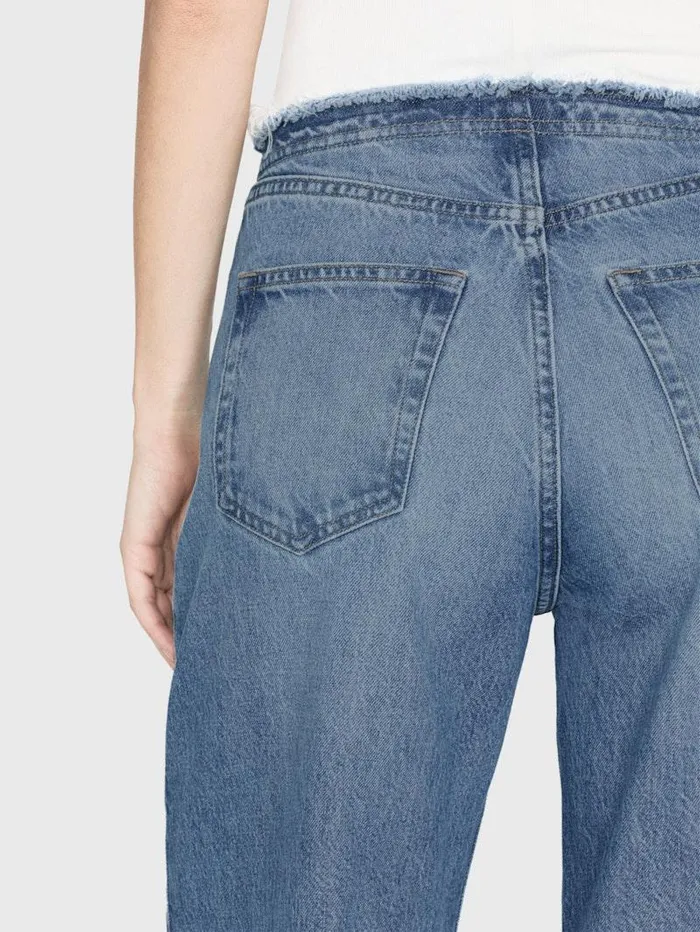 Women FRAME Wide Leg Le Low Baggy Wide Leg Cut Off