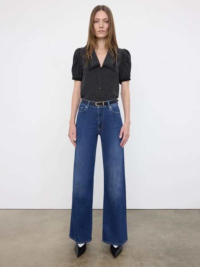 Women FRAME Wide Leg Le Slim Palazzo Long