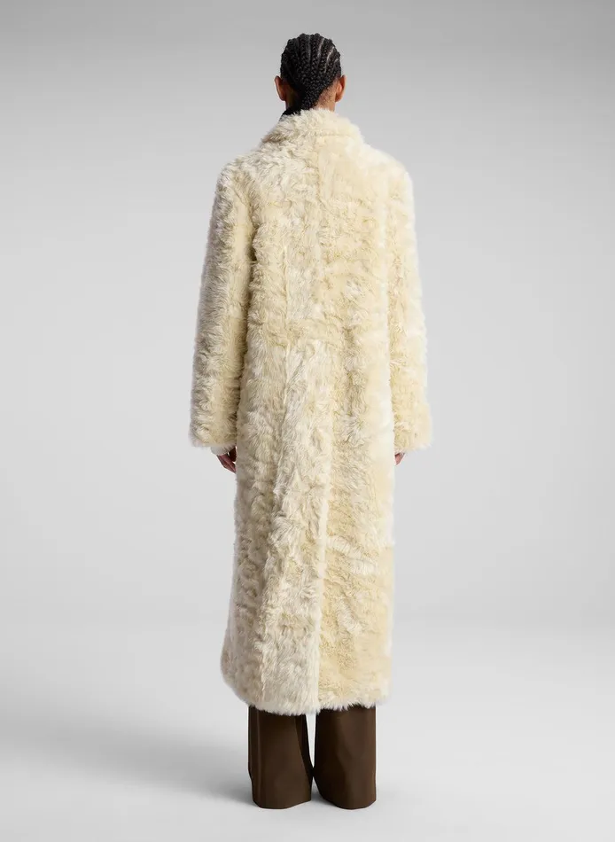 Women Franklin Faux Fur Coat Cream ALC Jackets and Coats