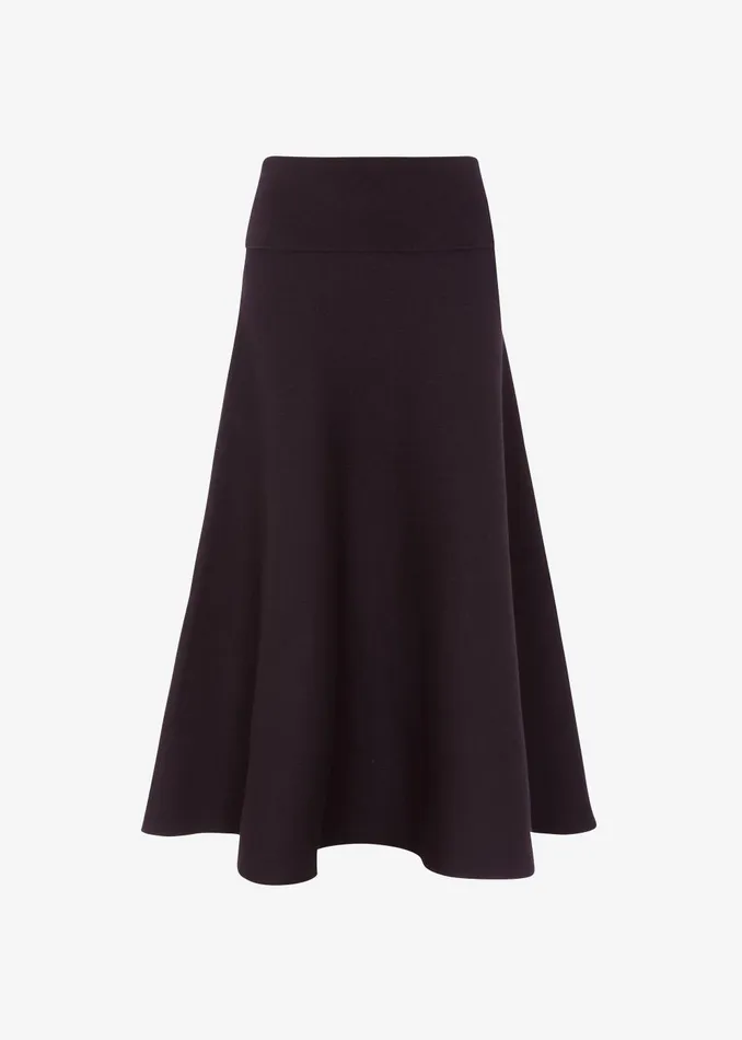 Women Gabrielle Knit Midi Skirt 8211 Dark Plum The Frankie Shop Bottoms