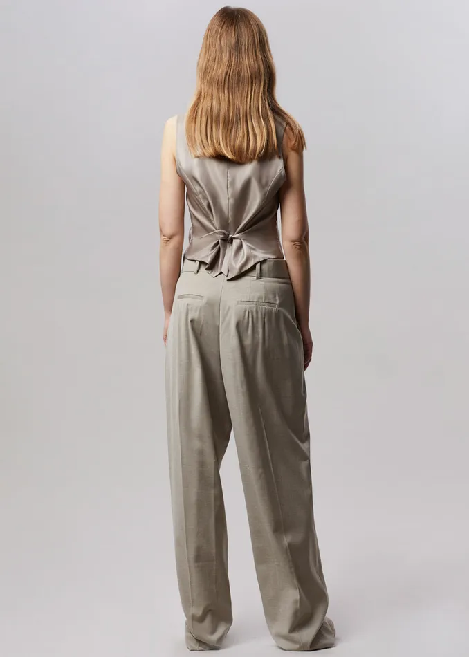 Women Gelso Waistcoat 8211 Light Taupe Melange The Frankie Shop Outerwear