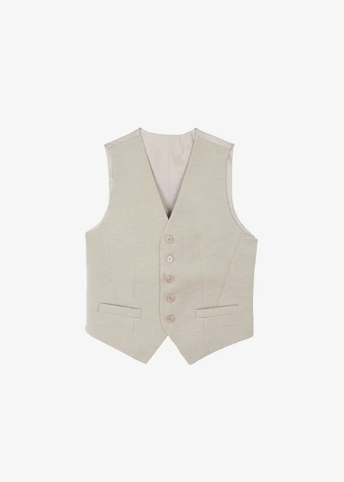 Women Gelso Waistcoat 8211 Light Taupe Melange The Frankie Shop Outerwear