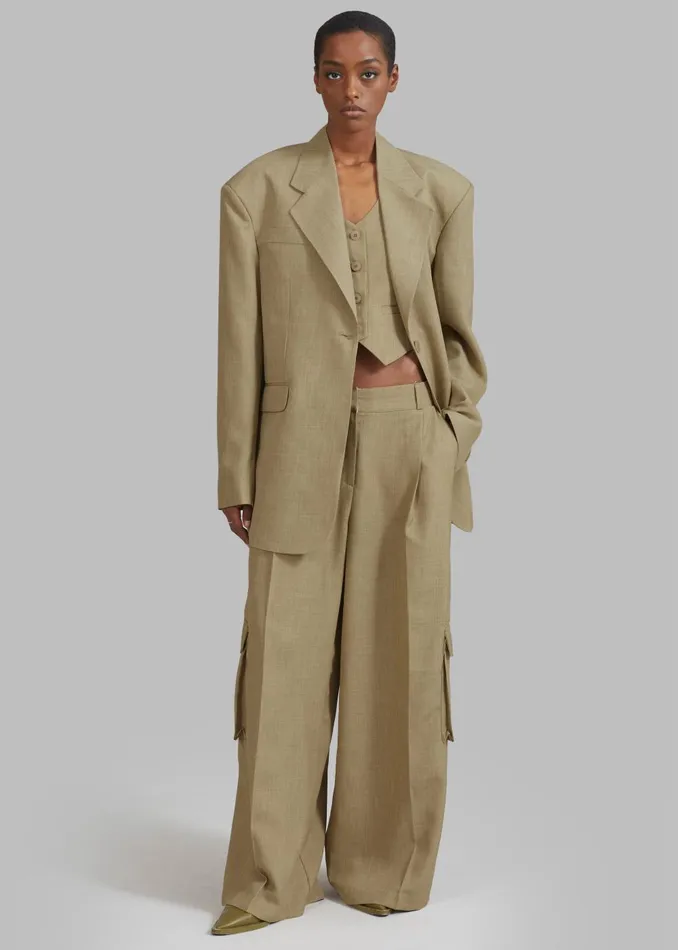 Women Gladys Blazer 8211 Khaki The Frankie Shop Outerwear