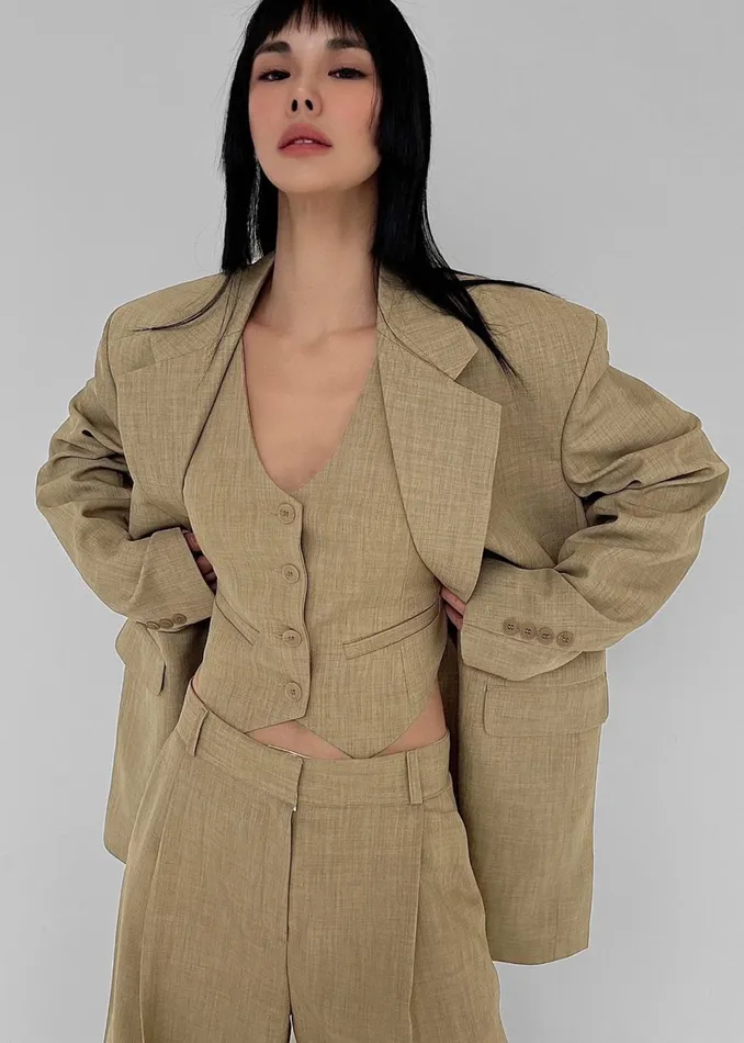 Women Gladys Blazer 8211 Khaki The Frankie Shop Outerwear