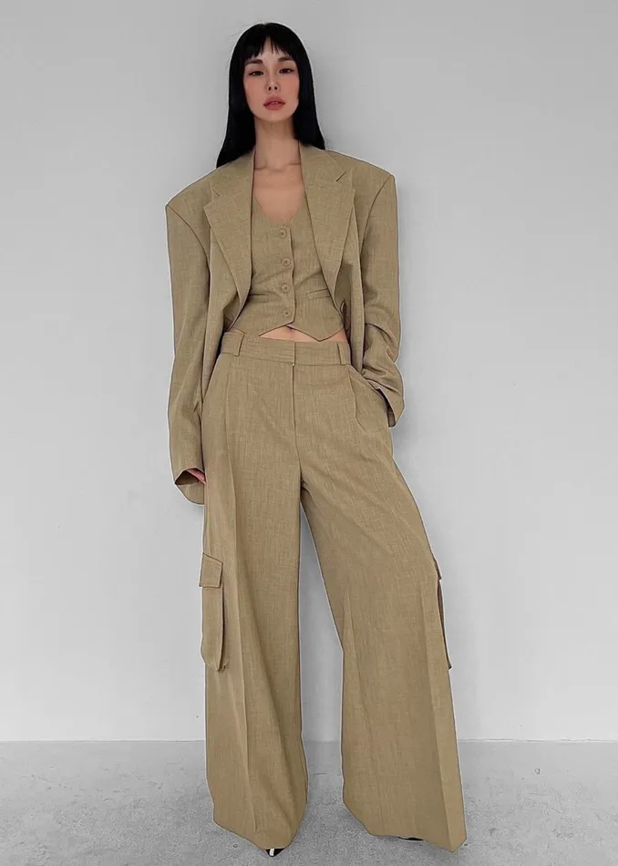 Women Gladys Blazer 8211 Khaki The Frankie Shop Outerwear