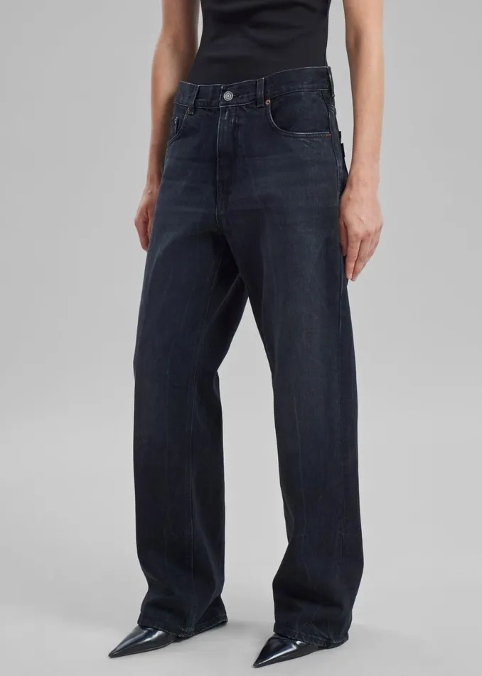 Women Haikure Bonnie Bassano Jeans 8211 Black The Frankie Shop Bottoms