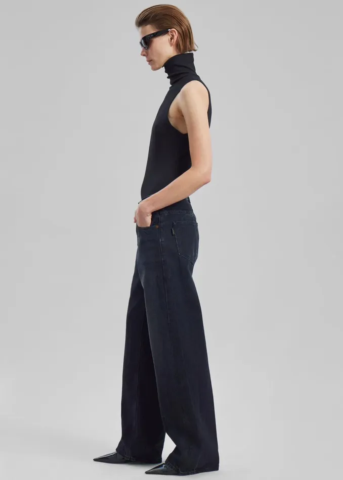 Women Haikure Bonnie Bassano Jeans 8211 Black The Frankie Shop Bottoms