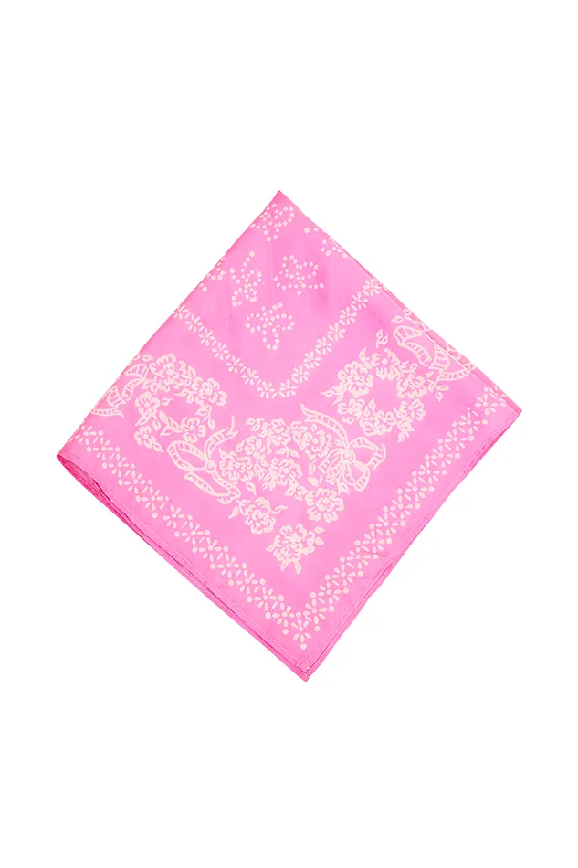Women Hair Accessories LoveShackFancy Orvette Silk Paisley Bandana Cupid Kiss