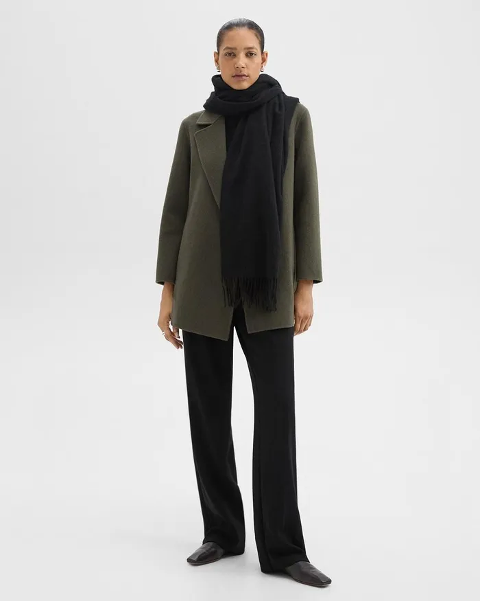 Women Hats Gloves Scarves Theory Classic Scarf In Cashmere Black