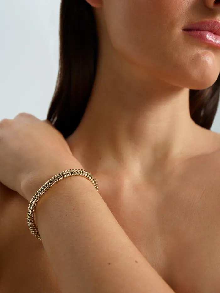 Women HERRINGBONE CHAIN BRACELET LIGHTGOLD Jewelry Scanlan Theodore