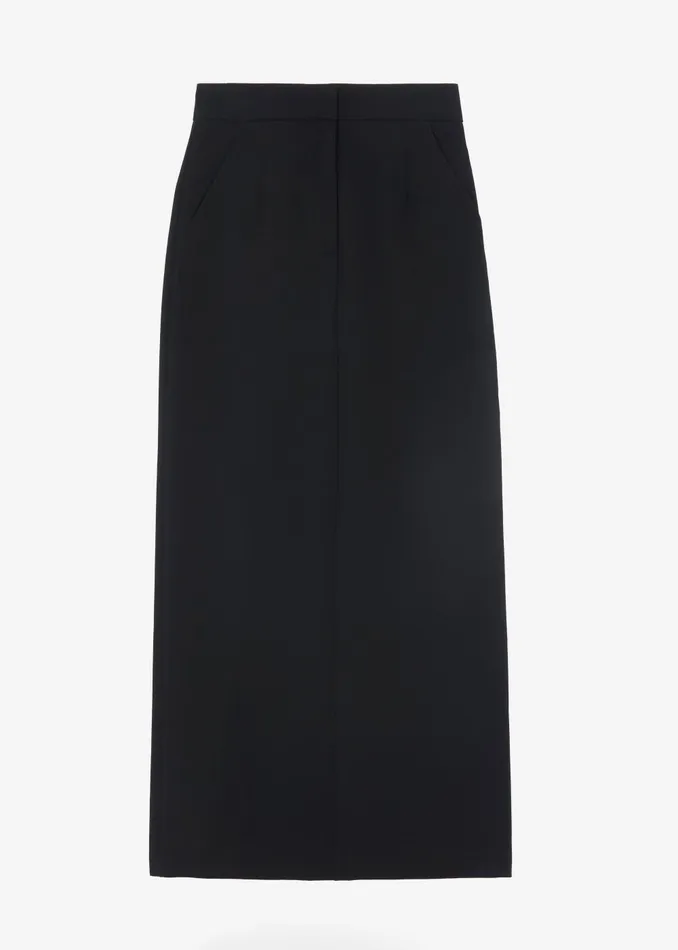 Women Hollis Back Slit Skirt 8211 Black The Frankie Shop Bottoms