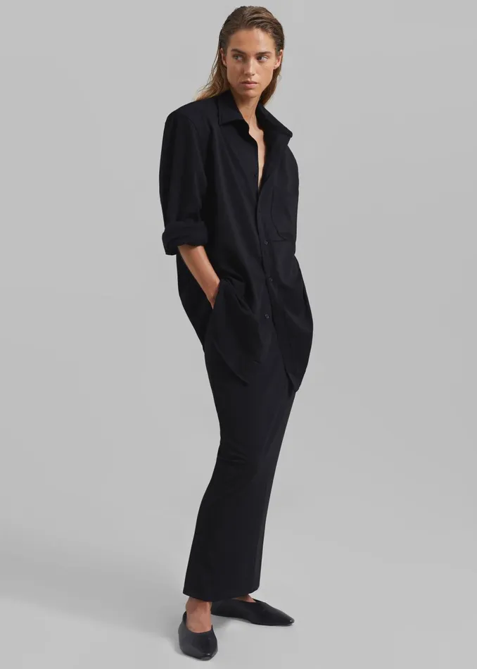 Women Hollis Back Slit Skirt 8211 Black The Frankie Shop Bottoms