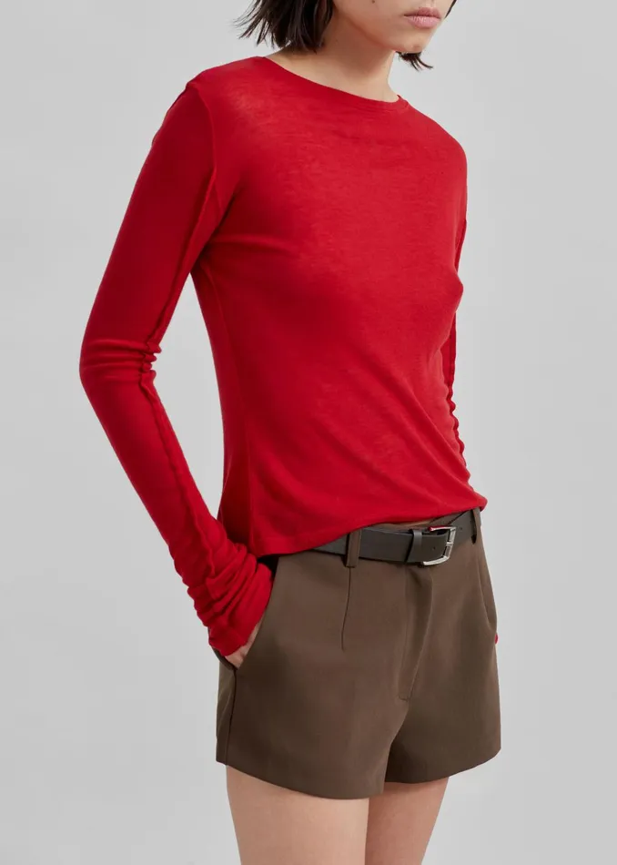 Women Ilona Hot Pants 8211 Brown The Frankie Shop Bottoms