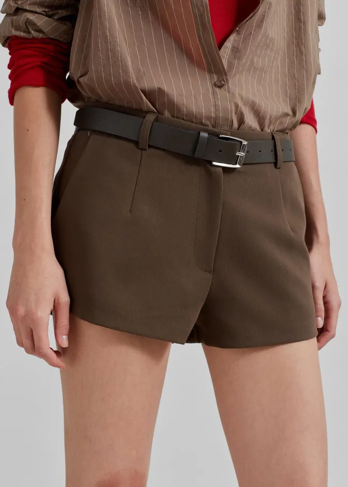 Women Ilona Hot Pants 8211 Brown The Frankie Shop Bottoms
