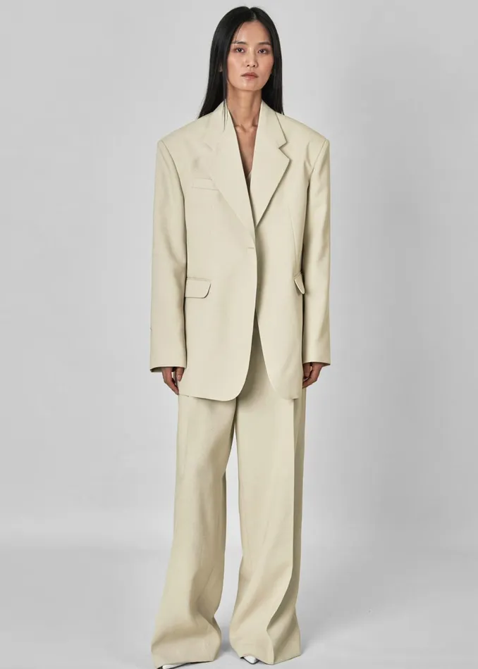 Women Indio Blazer 8211 Beige The Frankie Shop Outerwear