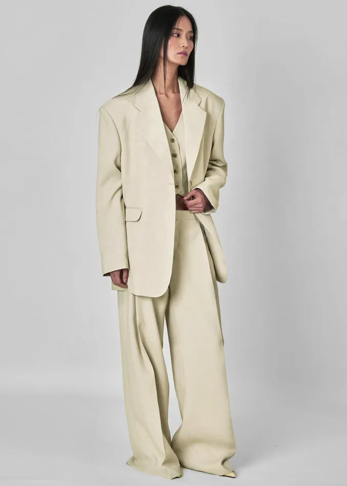 Women Indio Blazer 8211 Beige The Frankie Shop Outerwear