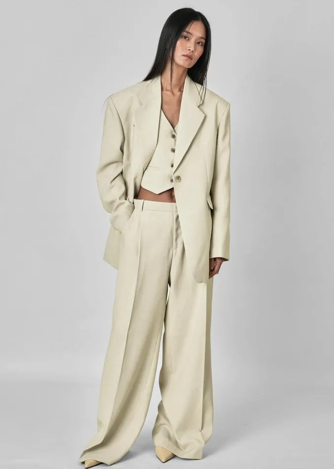 Women Indio Blazer 8211 Beige The Frankie Shop Outerwear