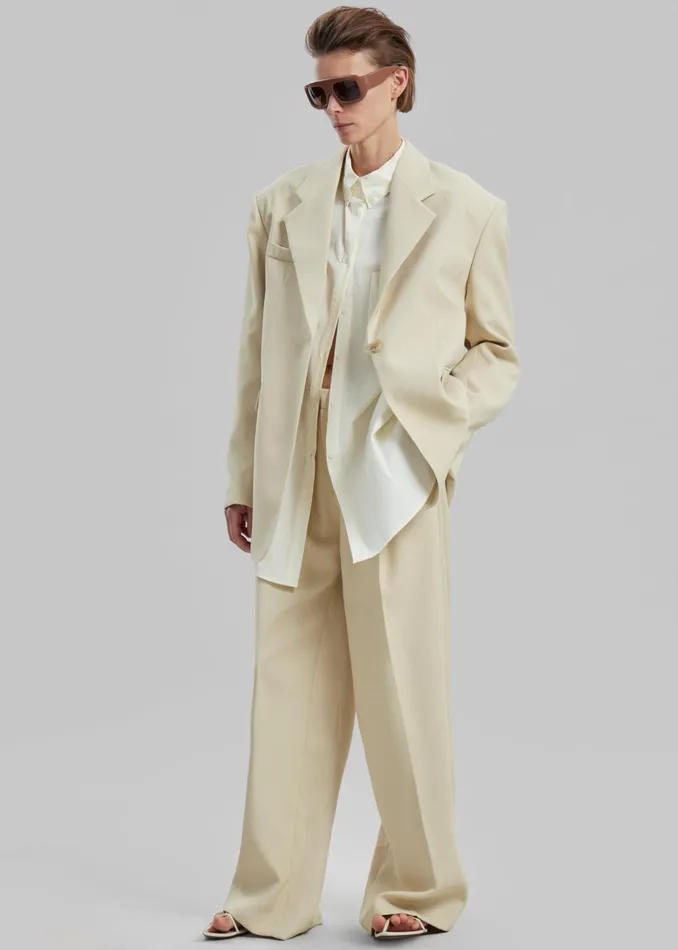 Women Indio Blazer 8211 Beige The Frankie Shop Outerwear