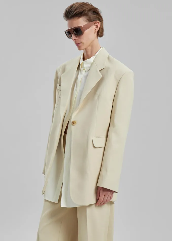 Women Indio Blazer 8211 Beige The Frankie Shop Outerwear