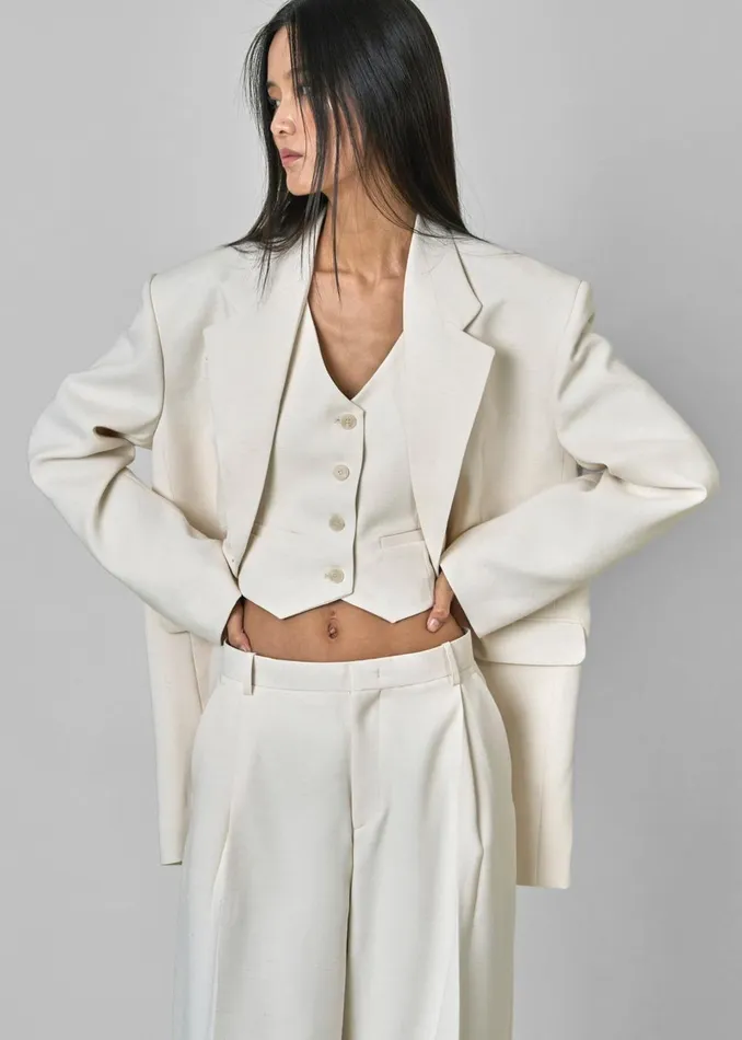 Women Indio Vest 8211 Off White The Frankie Shop Outerwear