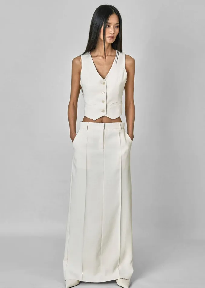 Women Indio Vest 8211 Off White The Frankie Shop Outerwear
