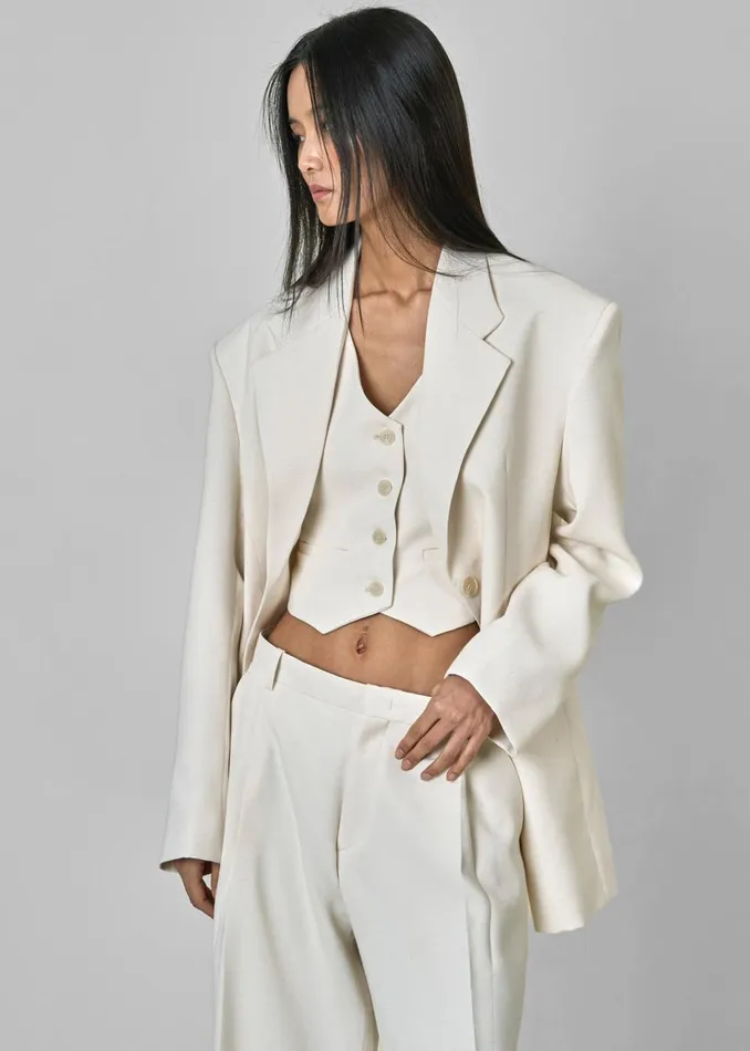 Women Indio Vest 8211 Off White The Frankie Shop Outerwear
