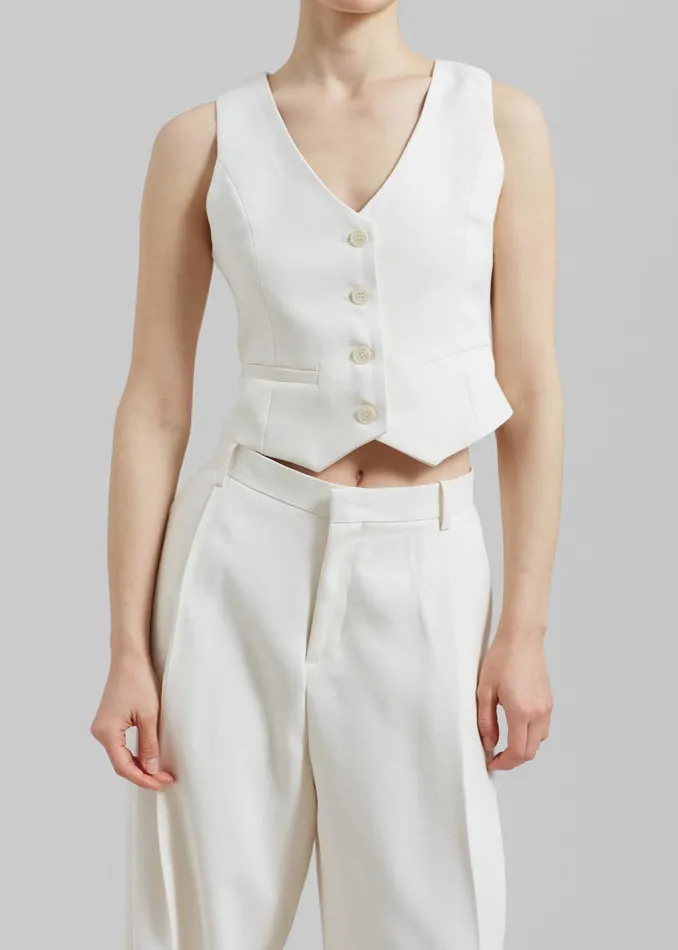 Women Indio Vest 8211 Off White The Frankie Shop Outerwear