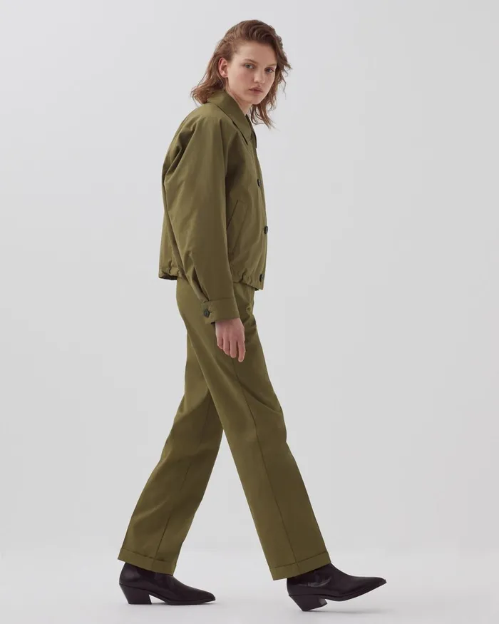 Women Jacket Military Olive Comptoir Des Cotonniers Coats and Jackets