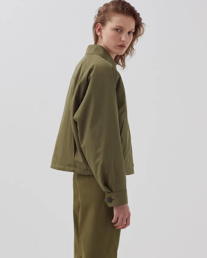 Women Jacket Military Olive Comptoir Des Cotonniers Coats and Jackets