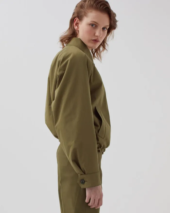Women Jacket Military Olive Comptoir Des Cotonniers Coats and Jackets