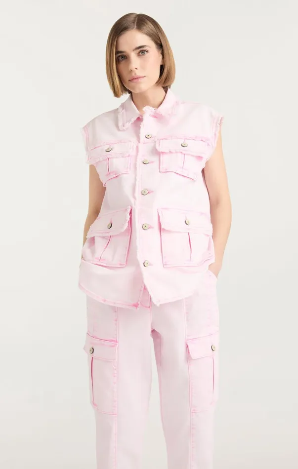 Women Jackets Cinq Sept Sleeveless Vera Jacket Flamingo