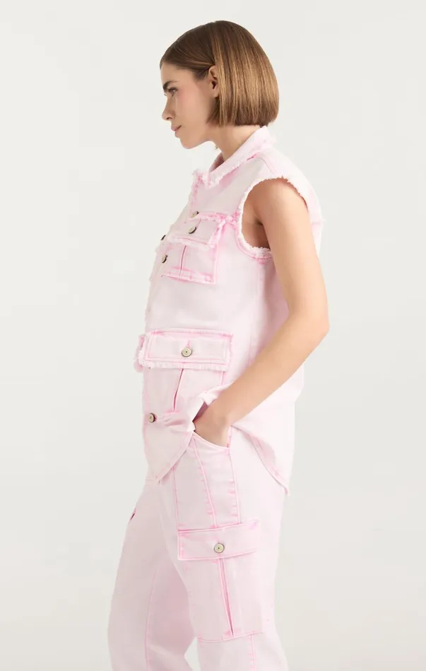 Women Jackets Cinq Sept Sleeveless Vera Jacket Flamingo