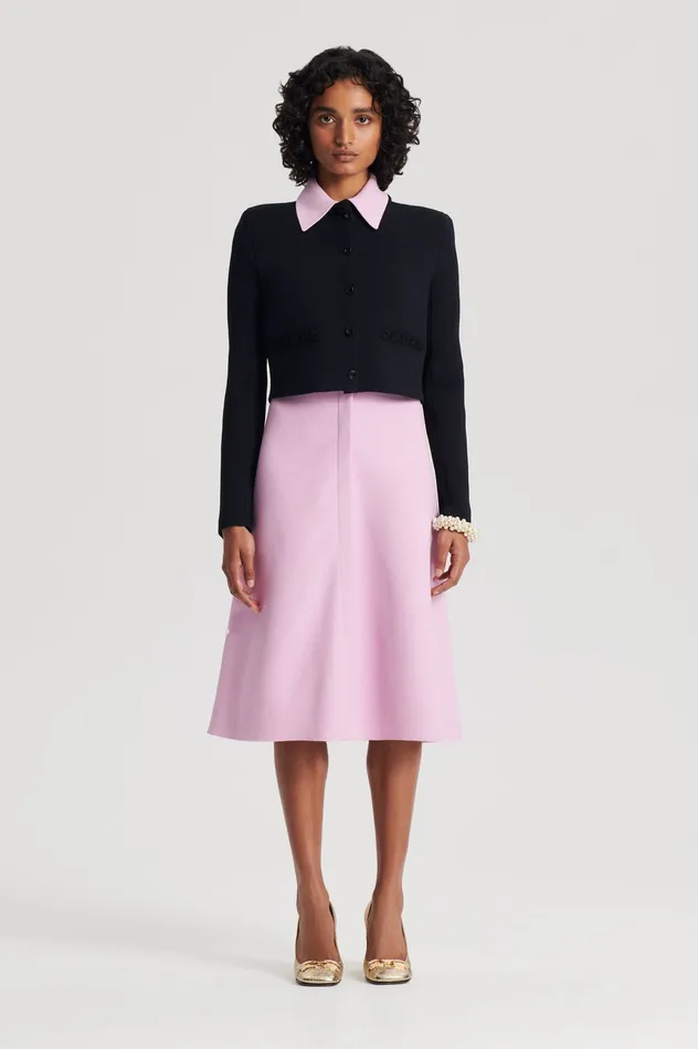 Women Jackets Scanlan Theodore CREPE KNIT DAISY CROP JACKET BLACK Women Jackets Scanlan Theodore CREPE KNIT DAISY CROP JACKET BLACK