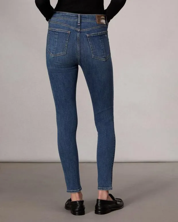 Women Jeans Rag and Bone Flexi Nina Full Length Skinny Jean Flexi Smooth and Sculpt Denim Willow