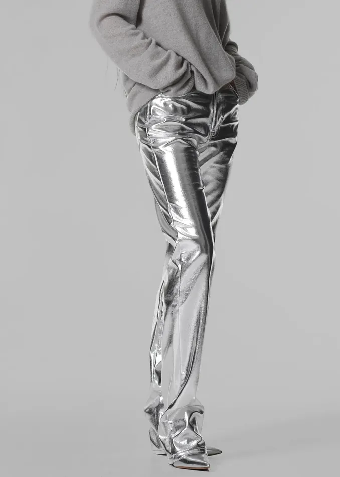 Women Jesse Aluminium Pants 8211 Silver The Frankie Shop Bottoms