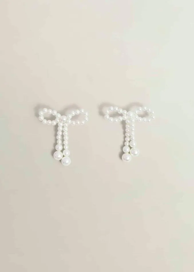 Women Jewellery Hobbs Colette Bow Earrings Ivory