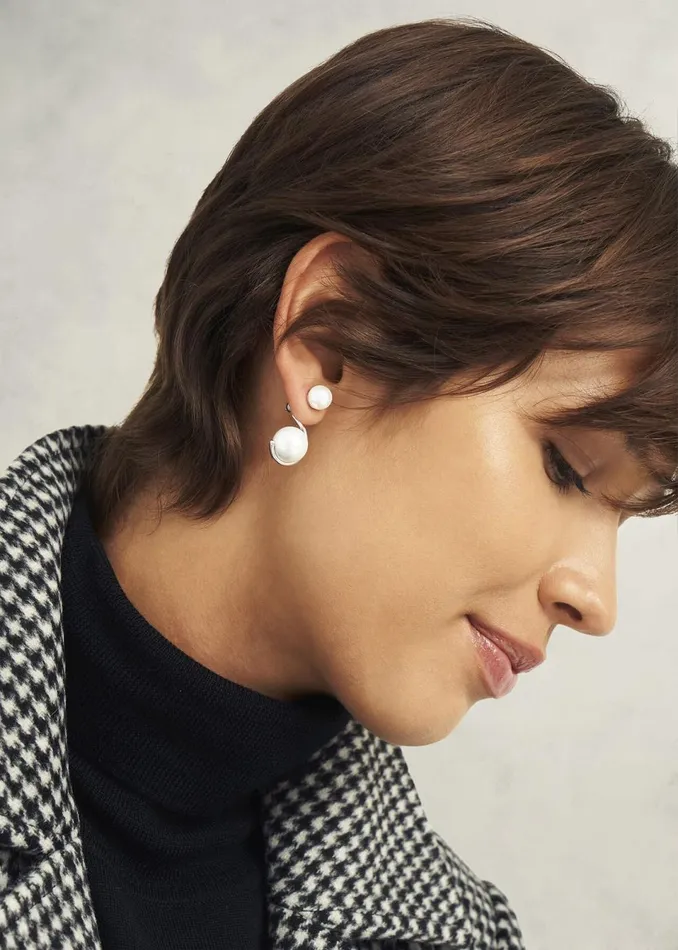 Women Jewellery Hobbs Robyn Earrings Silver