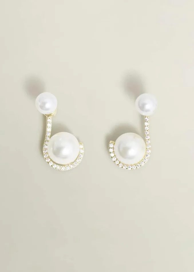 Women Jewellery Hobbs Robyn Pave Earrings Gold