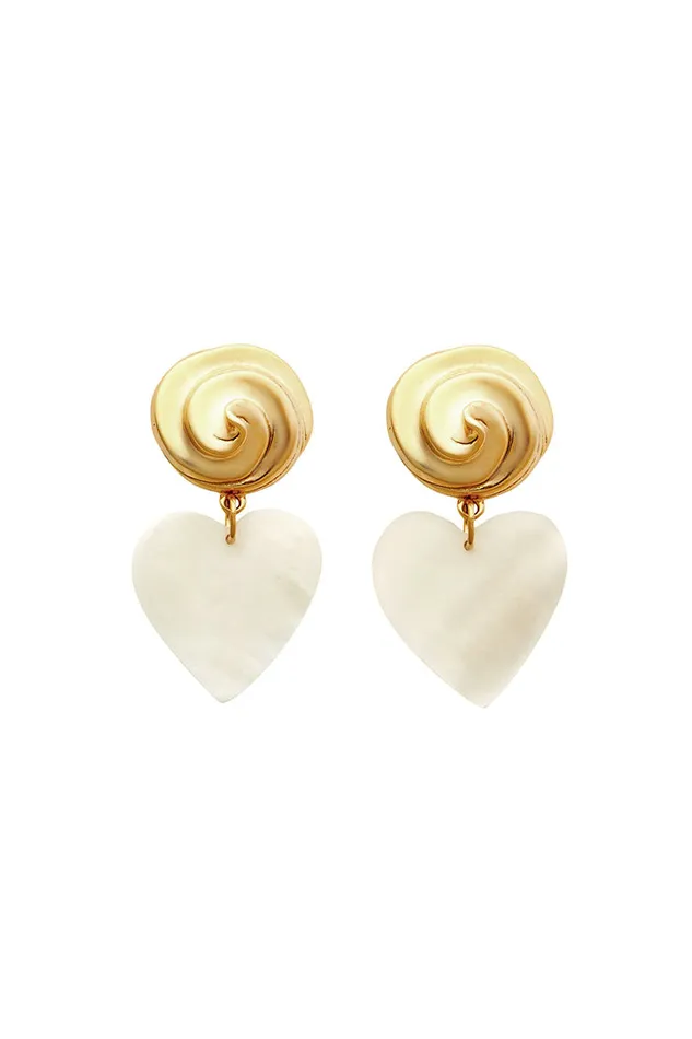 Women Jewelry LoveShackFancy Brinker and Eliza Rainey Earrings Gold
