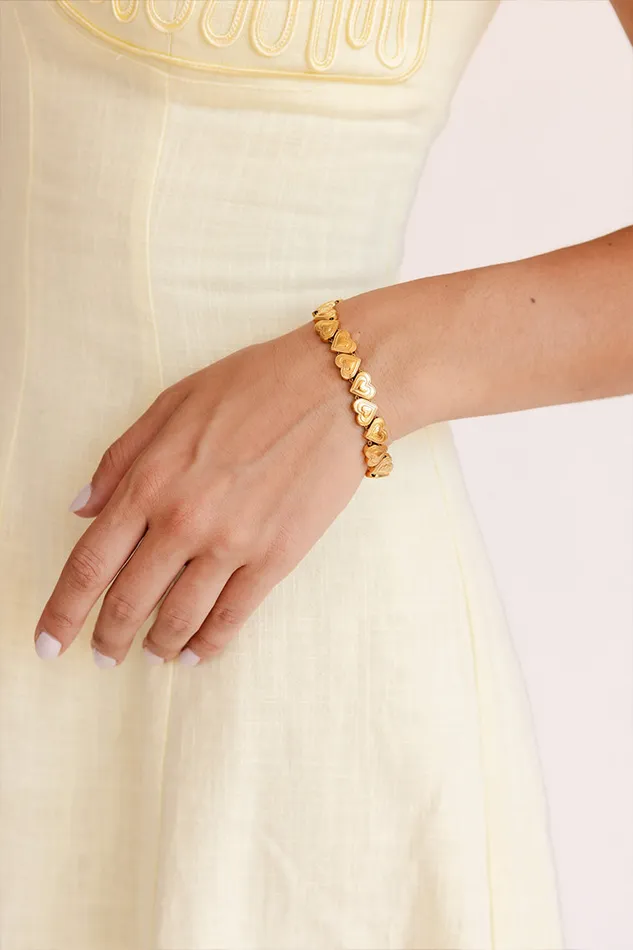 Women Jewelry LoveShackFancy Evie Jewelry Heartbeat Bracelet Gold