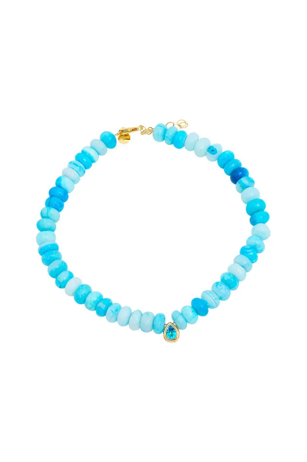 Women Jewelry LoveShackFancy Hypso Turquoisebibi Necklace Turquoise